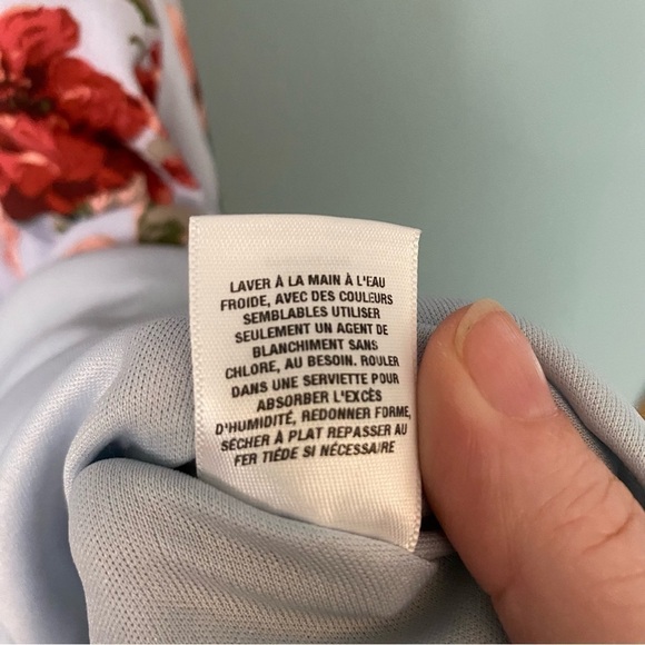 NWT BP Light Blue/Lavender Floral Off The Shoulder Midi Dress Size 4X - Picture 3 of 7